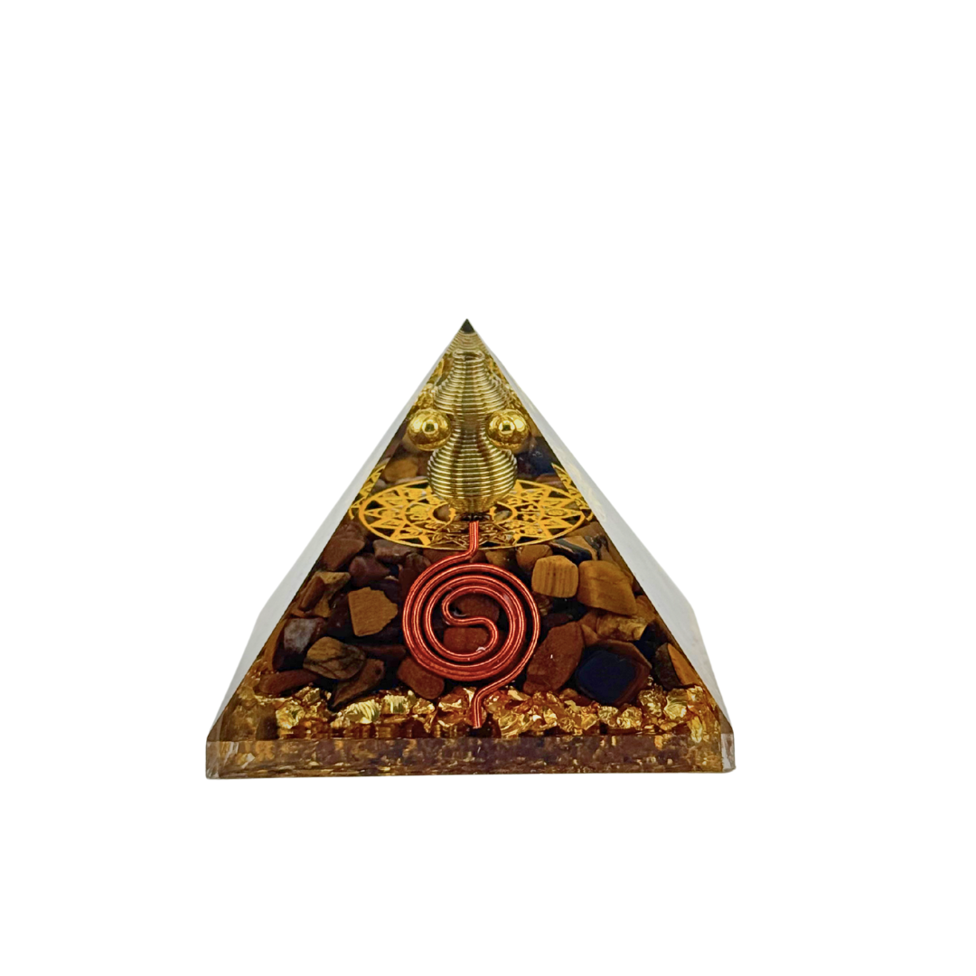 Oeil de tigre Orgonite - Pyramide