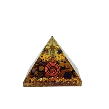 Oeil de tigre Orgonite - Pyramide