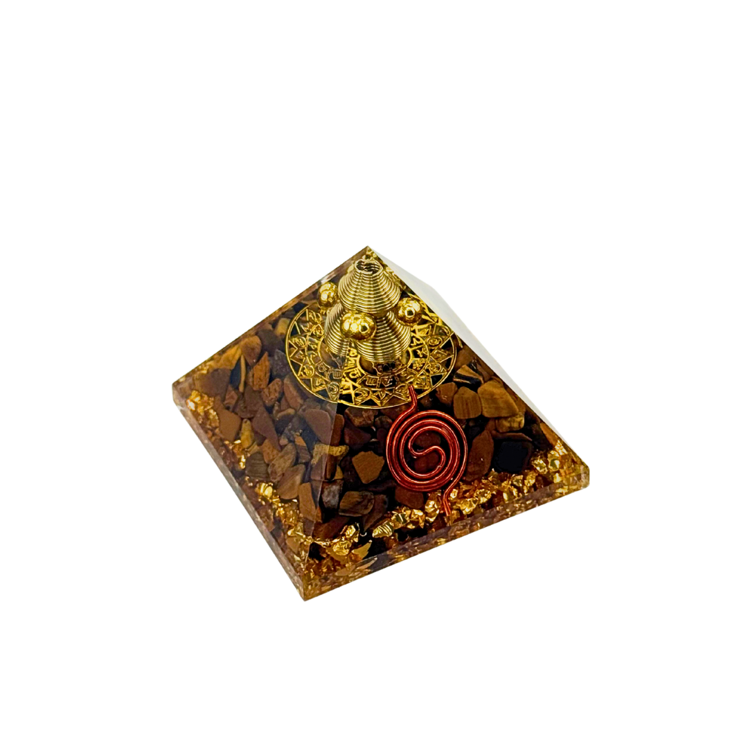 Oeil de tigre Orgonite - Pyramide