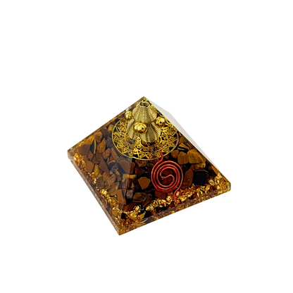 Oeil de tigre Orgonite - Pyramide