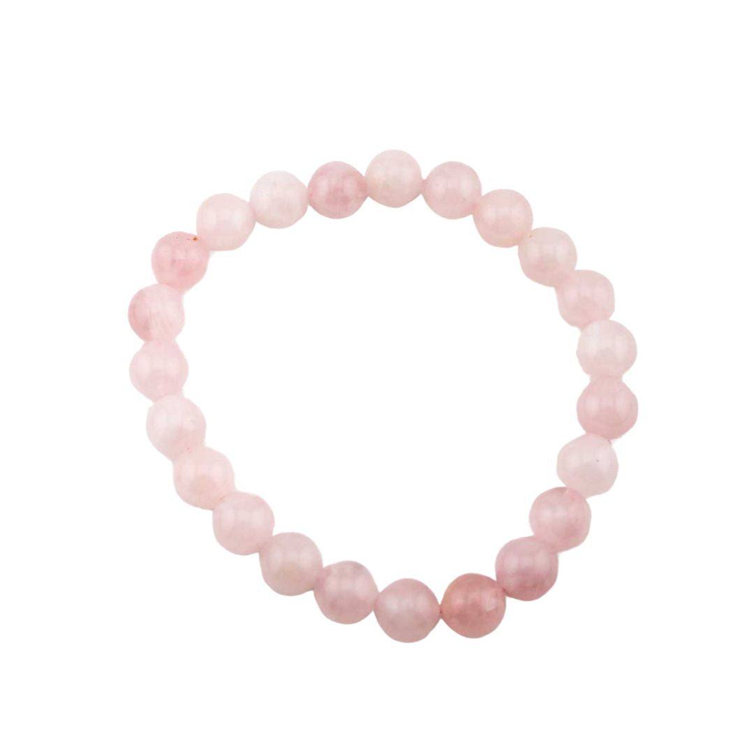 Bracelet - Quartz rose 8mm